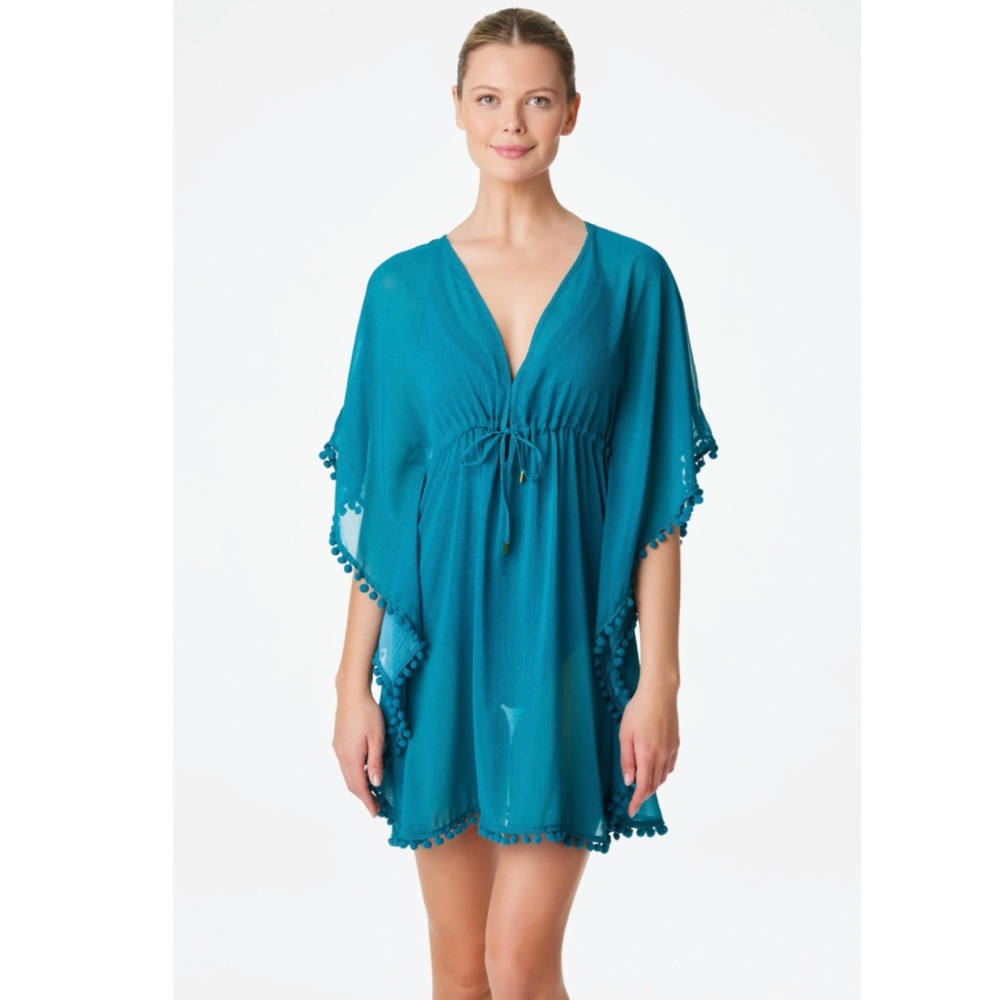 Bleu Rod Beattie GYPSET CAFTAN SWIMSUIT COVER UP deep blue